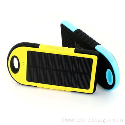 5,000mAh Solar Charger for Outdoor Use, Waterproof, Anti-skidNew